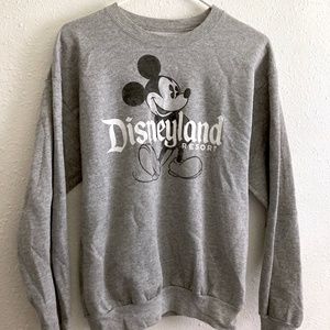 Mickey Mouse Disneyland Grey Crewneck Sweatshirt